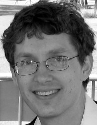 Black and White of Richard Carrier at San Francisco's How Weird Faire, 2005